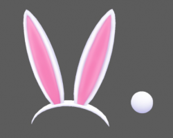 Bunny ears + tail