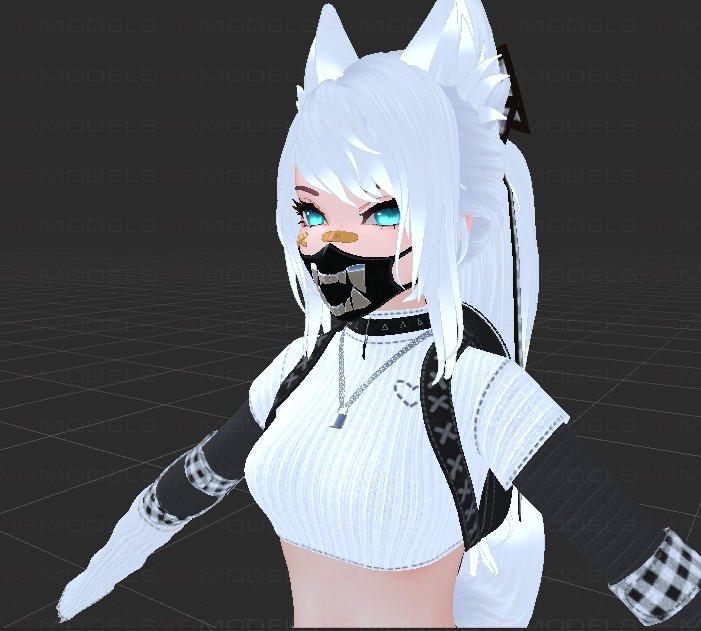 3D model Flan  VRChat Avatar  Quest Compatible  Fallback plus Chibi VR   AR  lowpoly  CGTrader