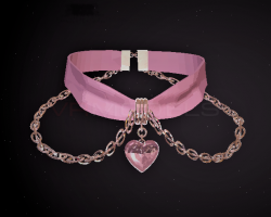 Choker with heart pendant