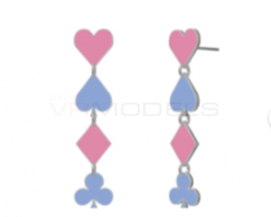 Poker earrings