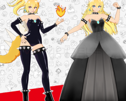MMD Tda Bowsette Modellpaket