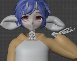cow ears and horns