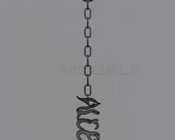 Alces Text Keychain
