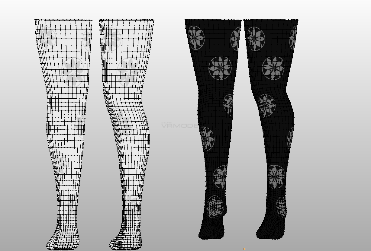 thigh high socks » VRModels - 3D Models for VR / AR and CG projects