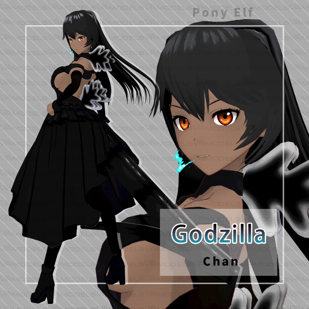 Godzilla-Chan » VRModels - 3D Models for VR / AR and CG projects1
