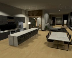 modern home cliffside