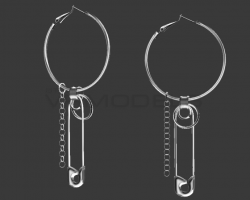 Safety pin earrings