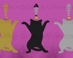 Cute pose cat earrings