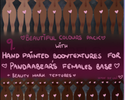 body textures for Pandaabears's female base
