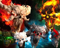 Animated Demon Skulls
