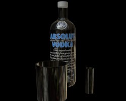Vodka Bottle and Glasses