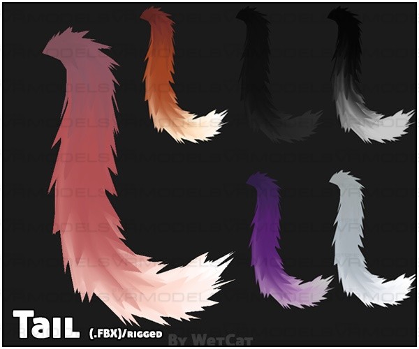 Tail (+6 textures) Rigged » VRModels - 3D Models for VR / AR and CG ...