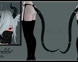 Luna set (horns & tail)