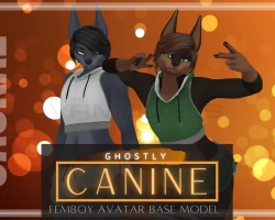 Ghostly Femboy Canines [Doberman/Jackal] NSFW