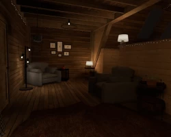 VRChat Small Attic Room