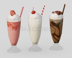 Milkshake Low Poly