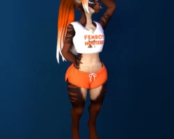 Hyenid Femboy Hooters Outfit
