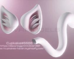 Cupkake Cat Ears and Tail