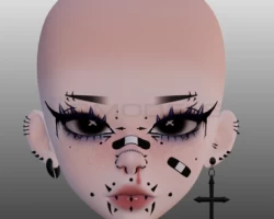 tourmented head