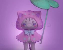 Raincoat Kitty