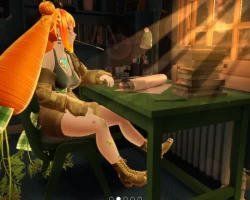 Carrot hair + ribbons + wheat