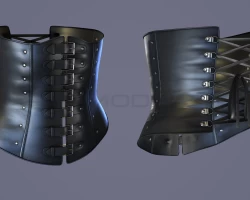 Goth leather corset