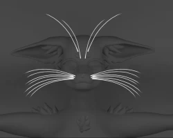 ⚞ Face Whiskers ⚟ | VRChat Avatar Accessory |