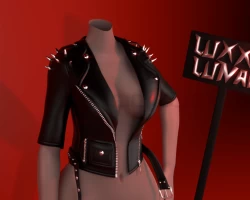 Spiked Crop Leather Jacket