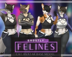 Ghostly Female Felines w/Physbones
