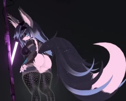 Goth Grey Wolf V2 18+