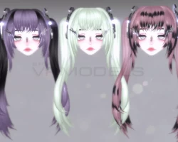 spikey twin tails