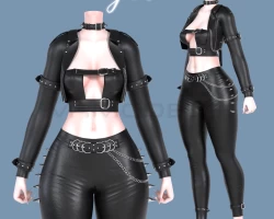 Leather Biker Outfit