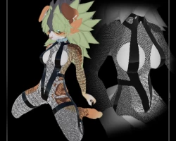 Novabeast Fishnet + Harness + Pasties
