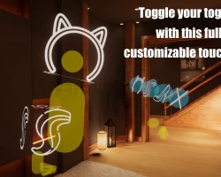 Customisable Touch Menu Prefab for VRChat 3.0 Avatars Toggles COMMERCIAL LICENSE