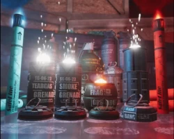 Grenades for VRChat [Military, Physics, Combat, Tactical, Prop, Avatar]