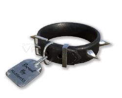 Thick Leather Spike Collar with PhysBone Tag for VRCHAT