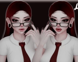 sultry siren makeup textures (Yume's head)