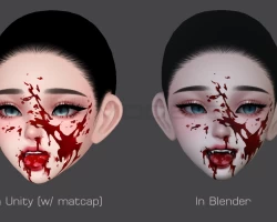 Blood Decals for Amelia Head