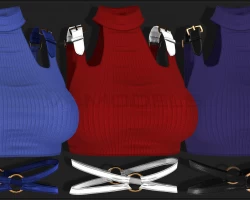 46꒰ა 🎀 ໒꒱ STRAP TOP | VRCHAT VTUBE 3D GAME ASSET