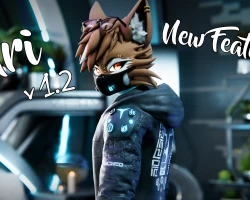 Ari - Furry Maned Wolf (Vrchat Avatar)