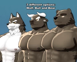 Muscle kemono styled base model VRChat avatar
