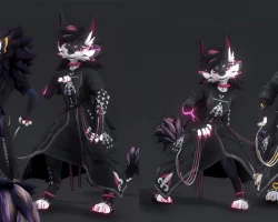 Novabeast - Tech wear - S01_SL & SK01 & P02 - Shirt & Skirt & Pants