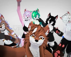 Ari V1.2 - Furry Maned Wolf (Vrchat Avatar, Face Tracking and Quest)