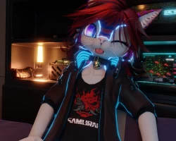 VRChat Cyberpunk Jacket and tank top for Arflin and Mewlin