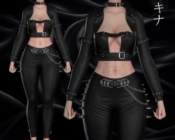 Leather Biker Outfit