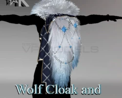 Wolf Cloak and Neck Fur Set
