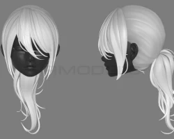Low hanging Ponytail