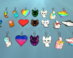 Furry Earrings and Pins for VRChat