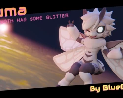 [BlueGuaShop] -3Dモデル-Luma-Little moth has some glitter