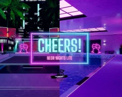 'Cheers: Neon Nights LITE' VRCHAT WORLD (PC & Quest)